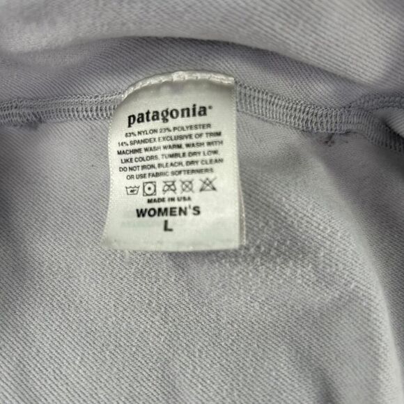 VTG Patagonia Cycling Pullover Jersey Jacket Womens Large Made USA 1/2 Zip Gray - Picture 9 of 10